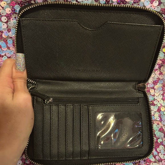 Michael Kors Black Leather Wristlet - Picture 8 of 15